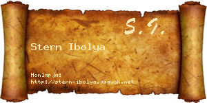 Stern Ibolya névjegykártya