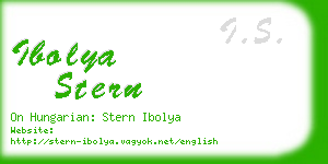 ibolya stern business card